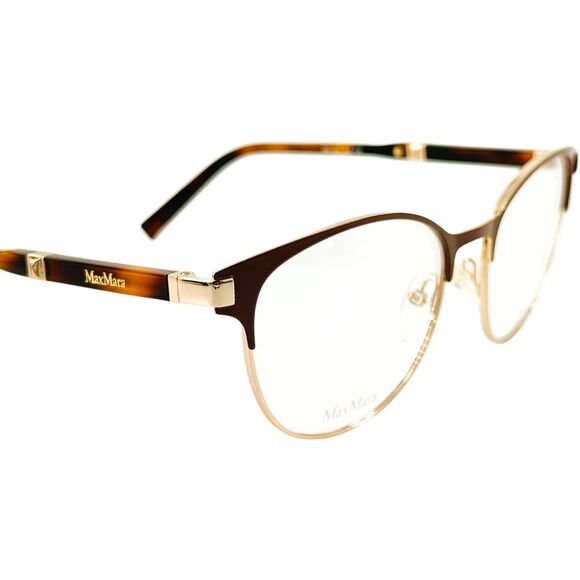 Max Mara MM1254 Womens Metal Eyeglass Frame D18 Brown Havana 51-17 - Picture 5 of 5